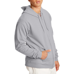 Sudadera con capucha de manga larga con patrón liso negro para hombre Logotipo personalizado Impreso Moda OEM Algodón Temporada de invierno Esencial - Product Image 3