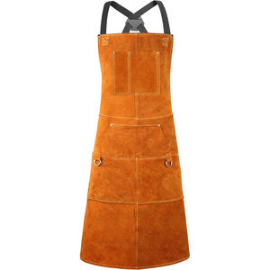 Delantal de soldadura resistente al calor de cuero partido De Vaca amarillo dorado babero resistente a productos químicos reutilizable delantal de PVC Industrial - Product Image 3
