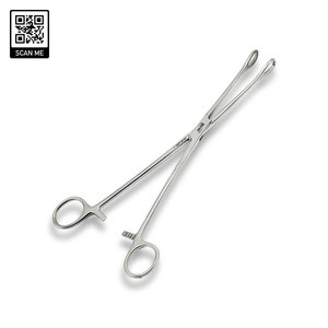 Pinzas de Esponja Foerster de Alta Calidad, Acero Inoxidable, 25 cm, Rectas, con Mordazas Dentadas, Autoclavables, Duraderas, Juego de Instrumentos Quirúrgicos con Certificación CE - Product Image 1