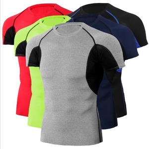 เสื้อยืดแขนสั้นสำหรับผู้ชาย, เสื้อยืดวิ่งกีฬาฟิตเนสชุดกีฬารัดรูปสำหรับผู้ชาย - Product Image 2
