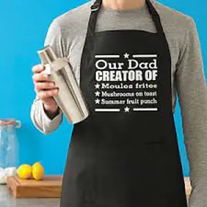 Tạp Dề Tạp Dề Cotton In Kỹ Thuật Số Tùy Chỉnh Cho Trẻ Em Tạp Dề OEM In Lụa Cotton Hữu Cơ Cho Nhà Bếp - Product Image 2