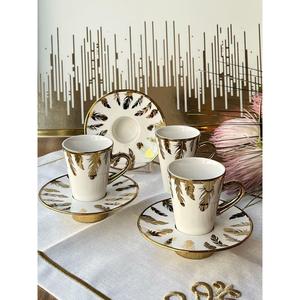 Modello di foglia tazza di caffè turco 12 pezzi per 6 persone - Product Image 1