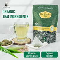 Thé biologique premium à la citronnelle et au pandan de Thaïlande, 25 sachets de thé, thé sain sans sucre, durée de conservation de 12 mois, produit naturel