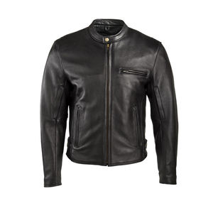 Veste de moto en cuir pour hommes approuvée CE | Veste de motard toutes saisons | Veste d'équitation en cuir durable - Product Image 1