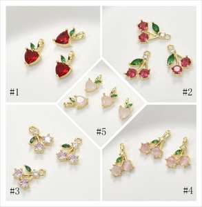 Cerise-raisin-ananas-fraise fruit pendentif 925 argent pierre de naissance pendentif à breloque fruit pierre de naissance pendentif cadeau pour anniversaire - Product Image 5