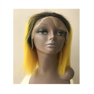 Single Donor Straight <b>Silky</b> 13x4 HD Transparent Frontal Cuticle Aligned Unprocessed Remy Virgin Human Hair Machine Double Weft - Product Image 1