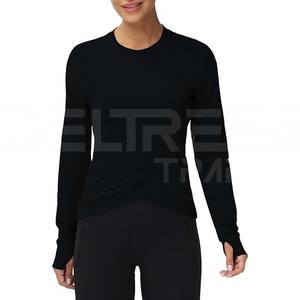 Hauts de yoga pour femmes de haute qualité pas chers en gros hauts de yoga à manches longues de qualité supérieure haut de gamme haut de gamme à séchage rapide - Product Image 3