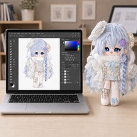 Poupée en peluche Anime Lolita, jouet en peluche rembourré en coton PP doux, robe en dentelle, cadeau de collection, vente en gros personnalisée
