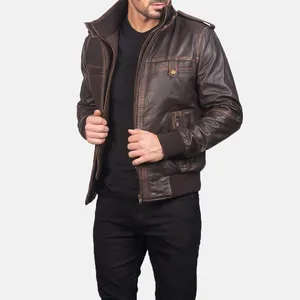 Chaquetas de béisbol bordadas para hombre, abrigos de piel sintética, ajustadas, para piloto