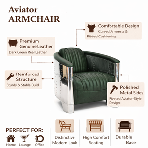 Sillón contemporáneo de cuero con asiento ancho y reposabrazos de soporte para lectura en el hogar u oficina - Product Image 2