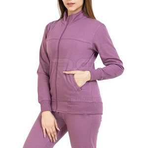 Chándal de algodón 100% para mujer, diseño personalizado, patrón sólido para uso informal en invierno al aire libre, con capucha, MOQ bajo, ropa de Color personalizado - Product Image 4