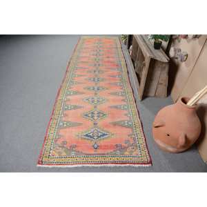 Vintage Turkish Classic Style Oversized Wool Area Rug Orange Yellow Patchwork Design Latex for Teen Living Room 330 X 1260ft - Product Image 3