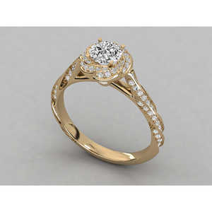 Bague solitaire en or 10 carats avec diamant de laboratoire - Product Image 4