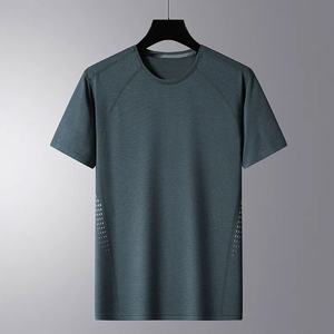 Ensemble t-shirt et short d'été pour hommes à la mode en coton respirant col rond manches courtes coupe confortable - Product Image 2