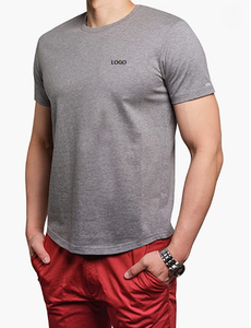 Camiseta de cuello redondo de algodón ajustada Premium con dobladillo curvo especial de Año Nuevo para hombre - Product Image 4