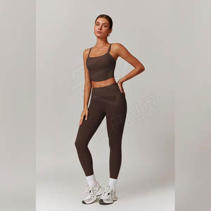 Ensemble de yoga respirant uni 5XL Grande taille Taille haute 2 pièces Vêtements de sport écologiques pour femmes - Product Image 2