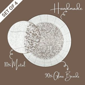 Napperon perlé en verre de style classique fait à la main beau complément pour améliorer votre décor de table de dîner pour les mariages et les fêtes - Product Image 4