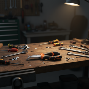 Pince à bec plat très longue, coudée et moletée, avec poignées bimatières - Product Image 3