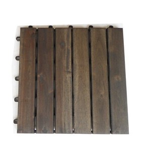Azulejos de cubierta entrelazados DIY modernos, madera de acacia impermeable para suelos y paredes de exterior con estilo, azulejos de cubierta convenientes para exteriores - Product Image 1