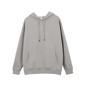 Sudaderas y sudaderas para mujer 340G Sudadera con capucha impresa personalizada de peso pesado con diseño frontal de insignia - Product Image 2