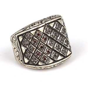แหวนเงินแท้ 925 สำหรับผู้ชาย งานแฮนด์เมด ประดับด้วยพลอยอเมทิสต์ทรงรี เหมาะสำหรับใส่ทุกวัน - Product Image 1