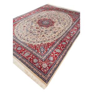 พรมขนสัตว์ถักมือลายเมดัลเลียนสีแดงและสีส้ม รูปทรงสี่เหลี่ยมผืนผ้า สำหรับห้องนั่งเล่นในบ้าน ทำด้วยมือ เหมาะสำหรับวัยรุ่น - Product Image 2