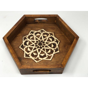 Hecho de metal Último diseño Bandeja DE SERVICIO DE Ramadán Luna Estrella Juego de 2 bandejas Postre Galletas Bandeja DE SERVICIO DE Ramadán - Product Image 3