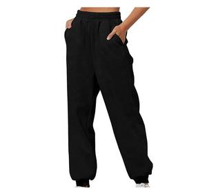 Venta al por mayor de pantalones deportivos apilados en blanco logotipo personalizado peso pesado casual invierno pantalones de chándal de las mujeres con logotipo personalizado - Product Image 3