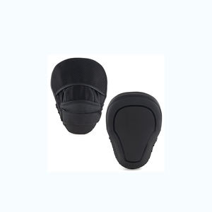 นวมหนังสีดำและแดงสำหรับชกมวยมวยไทย MMA แบบมวยไทยเน้นคุณภาพและความสบายโลโก้ออกแบบได้ตามต้องการ - Product Image 1