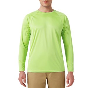 เสื้อว่ายน้ำผู้ชาย UPF rash GUARD เสื้อเชิ๊ตแขนยาวซับเหงื่อแห้งเร็วน้ำหนักเบาทนทานต่อรอยยับสำหรับผู้ใหญ่ - Product Image 1