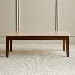 Elegante mesa de madera simple con tapa de mármol, elegante diseño duradero, Ideal para mesa de centro, mesa auxiliar o exhibición decorativa en el hogar - Product Image 6