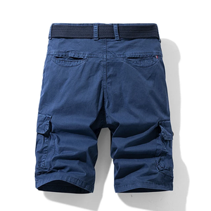 Shorts de Mezclilla Cargo para Hombre, Transpirables, de Cintura Media, Lavado Oscuro, de Secado Rápido, Ecológicos, Diseños Personalizados al por Mayor - Product Image 1