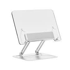 Innovador soporte de mesa giratorio transparente plegable ajustable moderno: una solución versátil de oficina en casa para libros y computadoras portátiles - Product Image 4