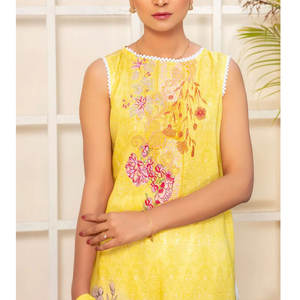 Venta al por mayor 2023 Verano de alta calidad de las mujeres Salwar Kameez Color personalizado tamaño y estilo mejor calidad vestido de césped - Product Image 4