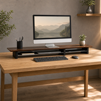 Soporte Elevador de Monitor de Madera Personalizado para Computadora, Laptop, Tablet con Estante de Almacenamiento, Origen China