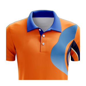 Chemise de golf personnalisée pour homme en coton 100 % uni, séchage rapide, impression intégrale, vente en gros - Product Image 4