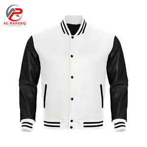 Vêtements de rue brodés sur mesure en polaire et en cuir écusson coloré à manches longues en chenille Letterman Varsity - Product Image 1