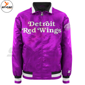 High Quality Custom Men's Satin Bomber Jacket Wholesale Fashion Design for Winter Season Manufactured in Pakistan - Product Image 2