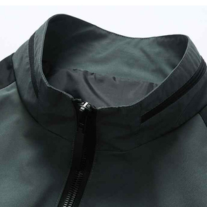Por encargo bordado cremallera ropa de calle chaquetas de Hip Hop 2025 contraste de color costura Casual hombro caído diseño de béisbol - Product Image 5