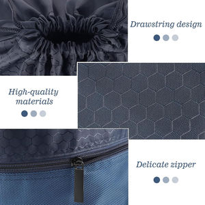 High Quality Custom Zipper Hasp Closure Stylish Design Soft Handle Linen Unisex Waterproof Polyester Outdoor <b>Drawstring</b> <b>Backpack</b> - Product Image 3