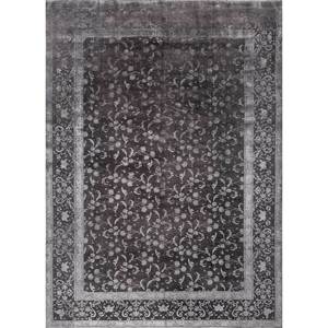 Alfombra de Lana y Seda Anudada a Mano con Diseño Floral Abstracto de Azalea, Pae-6135, para Sala de Estar, Dormitorio, Pasillo, Rectangular, Floral, Hecha a Mano - Product Image 1