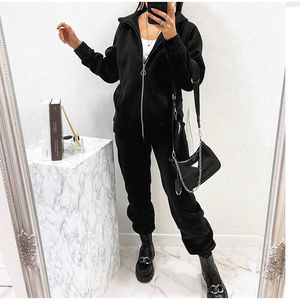 Vêtements survêtement personnalisé 100% polyester vêtements de sport de gymnastique survêtement uni chenille broderie ajusté jogging porter hiver pantalon chaud - Product Image 6