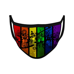 Masque facial en soie anti-poussière imprimé de logo personnalisé en gros Masques de fête réutilisables en coton léger avec technique de sublimation - Product Image 3