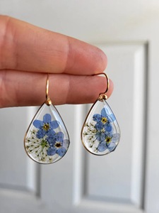 Pendientes de Resina Bordados a Mano, Joyería de Moda de Acero Inoxidable para Mujeres y Niñas, Estilo Clásico para Bodas, Alta Calidad - Product Image 3