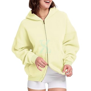 เสื้อฮู้ดผู้หญิงซิปรูดสไตล์ที่ดีที่สุดชุดครอปแบบกรดเสื้อครอปเอวลอยเสื้อฟิตเนสผู้หญิงมีผลกระทบสูง - Product Image 2