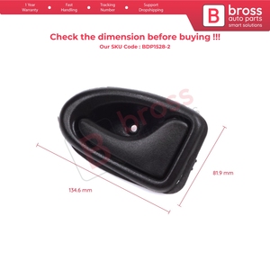 Type de tige de poignée de porte noire intérieure BDP1528-2 droite pour Clio 2 Scenic Megane 1 Trafic Master 2 Mascott Logan 1 Movano & Vivaro - Product Image 2