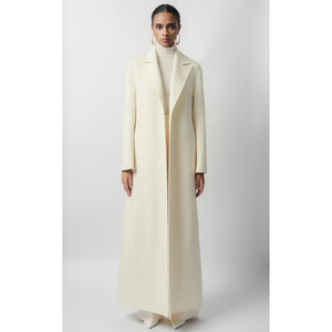 Gabardina con bolsillos laterales para mujer, abrigo largo de mezcla de Cachemira Tiff Emb, 20% Cachemira, 80% Lana, ropa de verano para mujer - Product Image 1