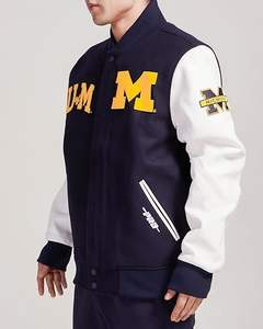 Chaqueta universitaria de moda al por mayor para hombre y mujer con logotipo personalizado bordado, uniformes perfectos, chaqueta de béisbol universitaria para hombre - Product Image 3