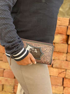 Bolso de mano de piel con herramientas para mujer, billetera de cuero tallado, de mano, de diseño, en oferta - Product Image 4