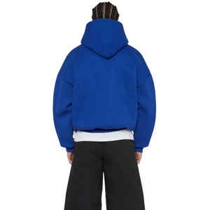 Streetwear personnalisé à épaules tombantes 100% coton Sweat à capuche de haute qualité Poids lourd 450, 500 Gsm Oversized Cropped Pullover Hoodies Hommes - Product Image 5